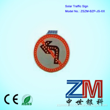 Changeable Circuit LED Solar Traffic No Left-Turn Safety Traffic Sign